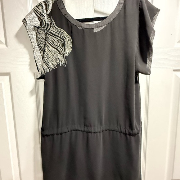 Collective Concepts Tops - Collective Concepts from Anthropologie Black Blouse with shimmery beaded Accent